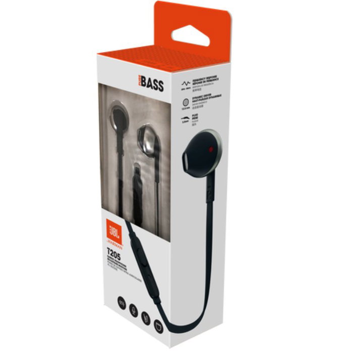 JBL Tune 205 Auriculares Intrauditivos con Micrófono Negro